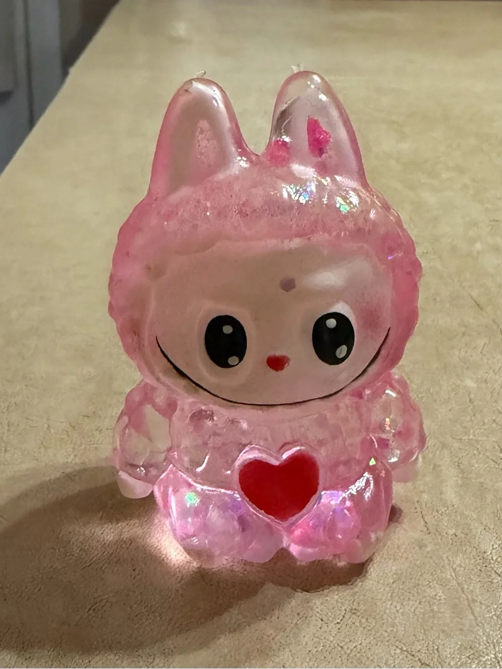 Labubu Style Glitter Squishy Squeeze Toy